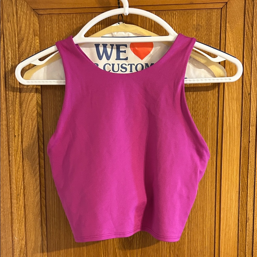 Athleta magenta Conscious Crop bra top